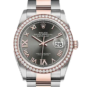 【2022年11月】ロレックス デイトジャスト 126281RBR ステンレススチール+エバーローズゴールド 36mm スレート 未使用品