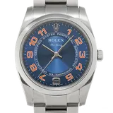 ロレックス エアキング 114210 ブルー ステンレススチール 34mm