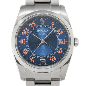 【2025年01月】ロレックス エアキング 114210 ステンレススチール 34mm ブルー 中古品