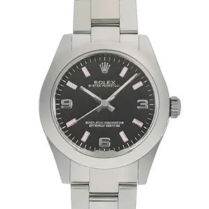 【2025年08月】ロレックス オイスターパーペチュアル 177200 ステンレススチール 31mm ブラック 中古品