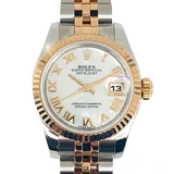 ロレックス デイトジャスト 179171NR ホワイトシェル ステンレススチール+エバーローズゴールド 26mm