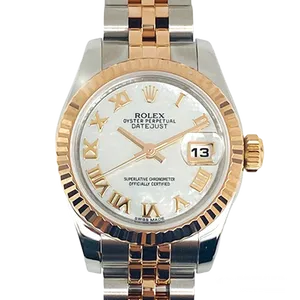 【2024年11月】ロレックス デイトジャスト 179171NR ステンレススチール+エバーローズゴールド 26mm ホワイトシェル 中古品