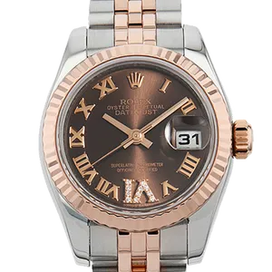 【2024年01月】ロレックス デイトジャスト 179171 ステンレススチール+エバーローズゴールド 26mm チョコレートブラウン 中古品