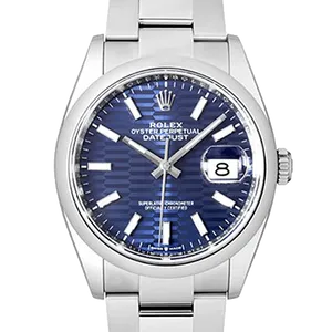 【2026年03月】ロレックス デイトジャスト 126200 ステンレススチール 36mm ブライトブルーフルーテッドモチーフ 新品