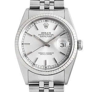 【2025年10月】ロレックス デイトジャスト 16234 ステンレススチール+ホワイトゴールド 36mm シルバー 中古品