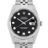 ロレックス デイトジャスト 16234G ブラック ステンレススチール 36mm