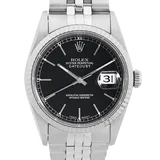 ロレックス デイトジャスト 16234 ブラック ステンレススチール+ホワイトゴールド 36mm