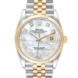 ロレックス デイトジャスト 126233NG ホワイトシェル ステンレススチール+エバーローズゴールド 36mm