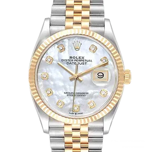 【2022年04月】ロレックス デイトジャスト 126233NG ステンレススチール+イエローゴールド 36mm ホワイトシェル 未使用品