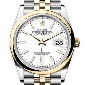 【2024年01月】ロレックス デイトジャスト 126203 ステンレススチール+イエローゴールド 36mm ホワイト 新品