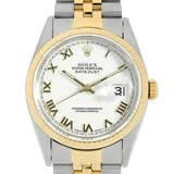 ロレックス デイトジャスト 16233 ホワイト ステンレススチール+イエローゴールド 36mm