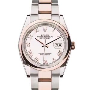 【2025年10月】ロレックス デイトジャスト 126201 ステンレススチール+エバーローズゴールド 36mm ホワイト 中古美品