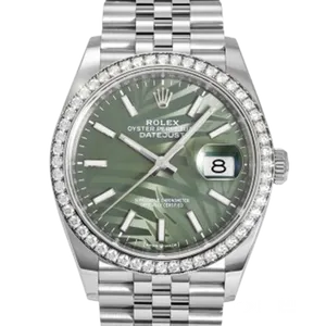 【2025年03月】ロレックス デイトジャスト 126284RBR ステンレススチール+ホワイトゴールド 36mm オリーブグリーン 新品