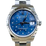 ロレックス デイトジャスト 278274 アズーロブルーフローラルモチーフ ステンレススチール+ホワイトゴールド 31mm
