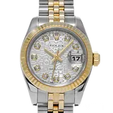 ロレックス デイトジャスト 179173G シルバー ステンレススチール+イエローゴールド 26mm