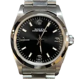 ロレックス オイスターパーペチュアル 77080 ブラック ステンレススチール 31mm