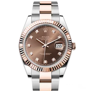 【2025年03月】ロレックス デイトジャスト 126331G ステンレススチール+エバーローズゴールド 41mm チョコレート 中古品