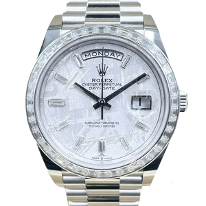 【2024年02月】ロレックス デイデイト 228396TBR プラチナ 40mm メテオライト 未使用品