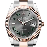 ロレックス デイトジャスト 126331 フルーテッドモチーフ スレート ステンレススチール+エバーローズゴールド 41mm