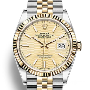 【2024年04月】ロレックス デイトジャストフルーテッドモチーフ 126233 ステンレススチール+イエローゴールド 36mm フルーテッドモチーフゴールデン 未使用品