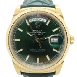 ロレックス デイデイト 118138 グリーン イエローゴールド 36mm