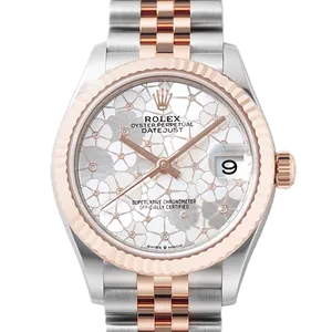 【2024年01月】ロレックス デイトジャストシルバーフローラルモチーフ 278271 ピンクゴールド 31mm シルバー 未使用品