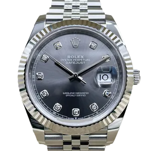 【2025年07月】ロレックス デイトジャスト 126334 ステンレススチール 41mm スレート/ダイヤ 新品