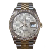 ロレックス デイトジャスト 126283RBR ホワイト ステンレススチール+イエローゴールド 36mm