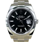 ロレックス デイトジャスト 126300 ブラック ステンレススチール 41mm