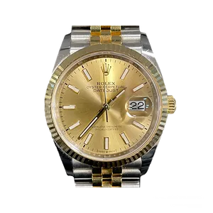 【2023年02月】ロレックス デイトジャスト 126233 ステンレススチール+イエローゴールド 36mm シャンパン 未使用品