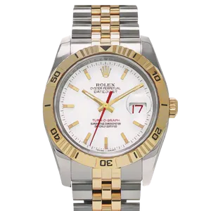 【2025年04月】ロレックス デイトジャストターノグラフ 116263 ステンレススチール+イエローゴールド 36mm ホワイト 中古品