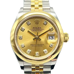 【2024年04月】ロレックス デイトジャスト 279163G ステンレススチール+イエローゴールド 28mm ゴールド 中古品