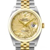 ロレックス デイトジャスト 126233G シャンパン ステンレススチール+イエローゴールド 36mm