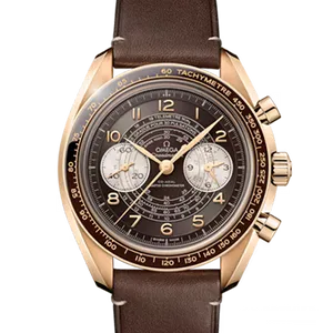 【2023年02月】オメガ スピードマスター 329.92.43.51.10.001 ブロンズゴールド	 43mm ブラウン 中古美品