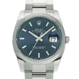 ロレックス オイスターパーペチュアル 115200 ブルー ステンレススチール 34mm