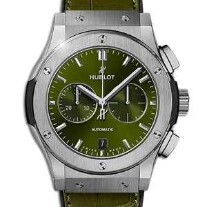 【2025年10月】ウブロ クラシック･フュージョン 541.NX.8970.LR チタン 42mm グリーン 中古品