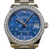 ロレックス デイトジャスト 278289RBR アズーロブルーフローラルモチーフ ホワイトゴールド 31mm