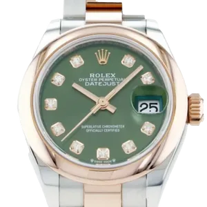 【2024年12月】ロレックス デイトジャスト 279161 ステンレススチール+エバーローズゴールド 28mm オリーブグリーン 新品