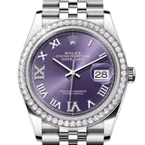 ロレックス デイトジャスト 126284RBR オーベルジーヌ ステンレススチール+ホワイトゴールド 36mm