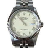 ロレックス デイトジャスト 16234 アイボリー ステンレススチール+ホワイトゴールド 36mm