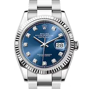 126234G ブルー 10Pダイヤ オイスターブレス