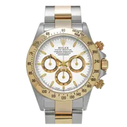 16523 ホワイト ステンレススチール+イエローゴールド オイスターブレス