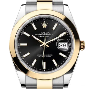 【2025年01月】ロレックス デイトジャスト 126303 ステンレススチール+イエローゴールド 41mm ブライトブラック 新品