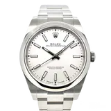 ロレックス オイスターパーペチュアル 114300 ホワイト ステンレススチール 39mm