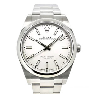 【2023年09月】ロレックス オイスターパーペチュアル 114300 ステンレススチール 39mm ホワイト 中古品
