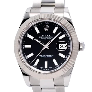 【2025年04月】ロレックス デイトジャスト 116334 ステンレススチール 40mm ブラック 中古品