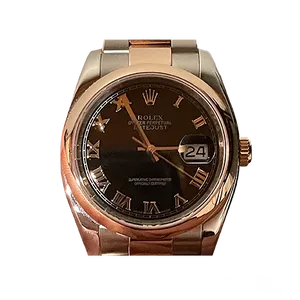 【2022年06月】ロレックス デイトジャスト 116201 ステンレススチール+イエローゴールド 36mm ブラック 中古品