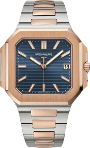 【2025年02月】パテックフィリップ キュビタス 5821_1AR-001 ステンレススチール＆ローズゴールド 45mm ブルー 未使用品