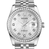 ロレックス デイトジャスト 116244 シルバー ホワイトゴールド 36mm