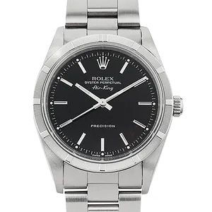 【2024年10月】ロレックス エアキング 14010 ステンレススチール 34mm ブラック 中古品